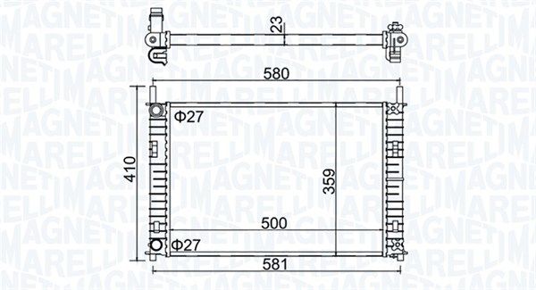 Magneti Marelli 350213152700 Радіатор, система охолодження двигуна