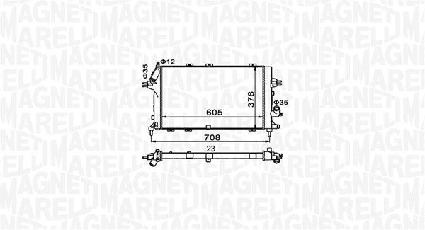 Magneti Marelli 350213153400 Радіатор, система охолодження двигуна