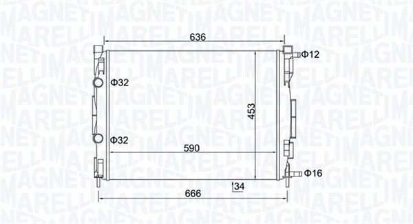 Magneti Marelli 350213153500 Радіатор, система охолодження двигуна