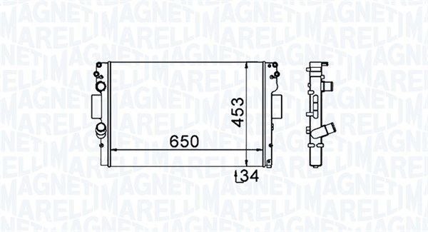 Magneti Marelli 350213154000 Радіатор, система охолодження двигуна