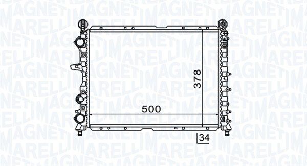 Magneti Marelli 350213154600 Радіатор, система охолодження двигуна