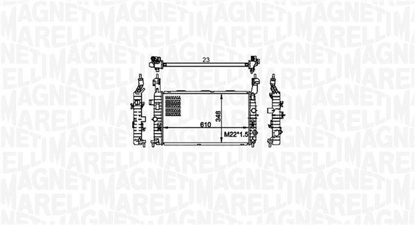 Magneti Marelli 350213155800 Радіатор, система охолодження двигуна