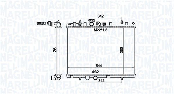 Magneti Marelli 350213156100 Радіатор, система охолодження двигуна
