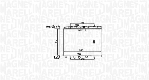 Magneti Marelli 350213156100 Радіатор, система охолодження двигуна