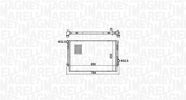 Magneti Marelli 350213156200 Радіатор, система охолодження двигуна