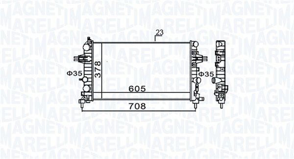 Magneti Marelli 350213159300 Радіатор, система охолодження двигуна