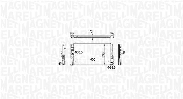 Magneti Marelli 350213159600 Радіатор, система охолодження двигуна