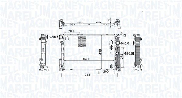 Magneti Marelli 350213159800 Радіатор, система охолодження двигуна