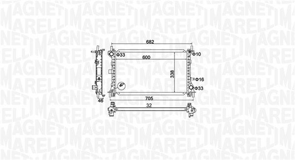 Magneti Marelli 350213159900 Радіатор, система охолодження двигуна