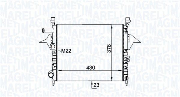 Magneti Marelli 350213161200 Радіатор, система охолодження двигуна