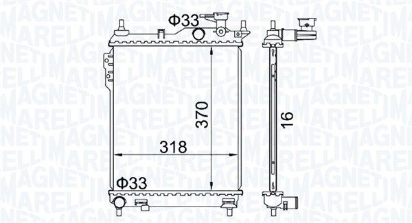 Magneti Marelli 350213162400 Радіатор, система охолодження двигуна