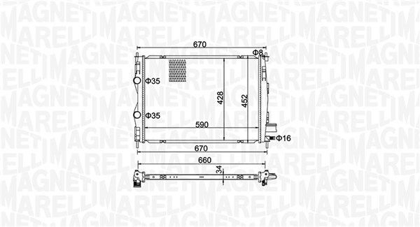 Magneti Marelli 350213162600 Радіатор, система охолодження двигуна