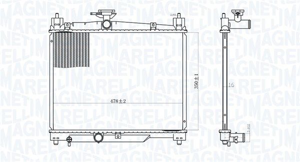 Magneti Marelli 350213164800 Радіатор, система охолодження двигуна