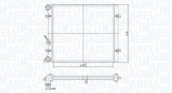 Magneti Marelli 350213166700 Радіатор, система охолодження двигуна
