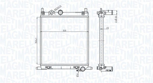Magneti Marelli 350213167500 Радіатор, система охолодження двигуна