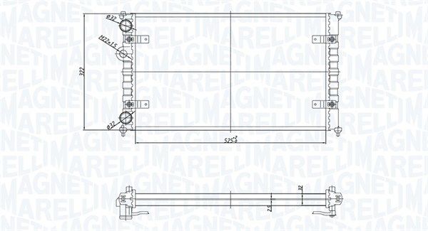 Magneti Marelli 350213167700 Радіатор, система охолодження двигуна