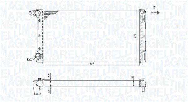 Magneti Marelli 350213168000 Радіатор, система охолодження двигуна