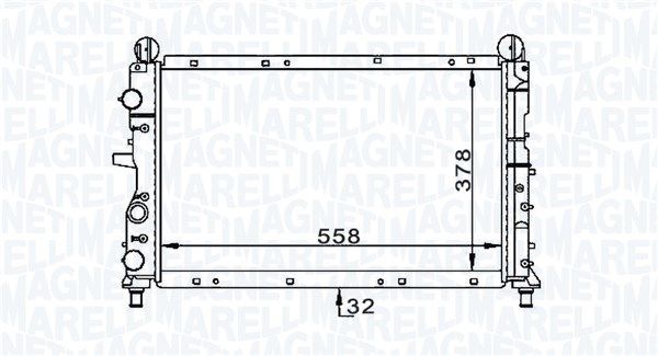 Magneti Marelli 350213168900 Радіатор, система охолодження двигуна