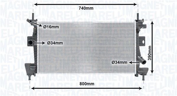 Magneti Marelli 350213170200 Радіатор, система охолодження двигуна