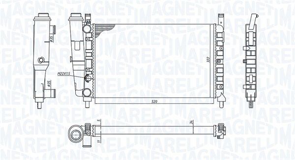 Magneti Marelli 350213172400 Радіатор, система охолодження двигуна