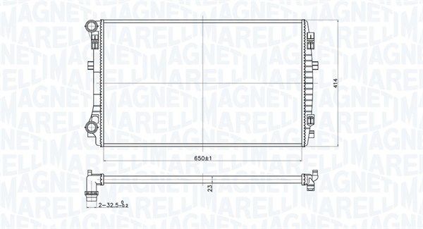 Magneti Marelli 350213173400 Радіатор, система охолодження двигуна
