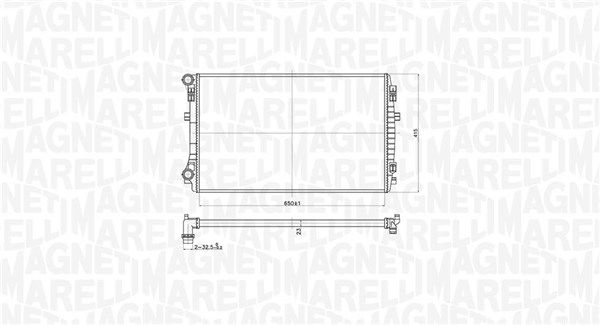 Magneti Marelli 350213173400 Радіатор, система охолодження двигуна
