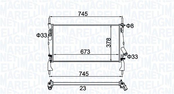 Magneti Marelli 350213173900 Радіатор, система охолодження двигуна