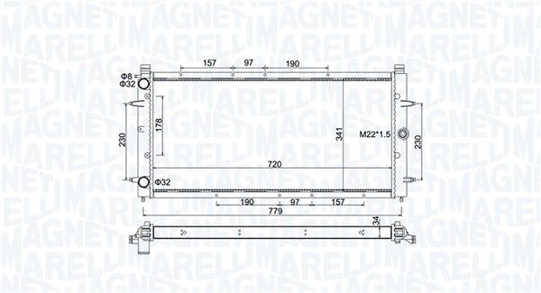 Magneti Marelli 350213174600 Радіатор, система охолодження двигуна