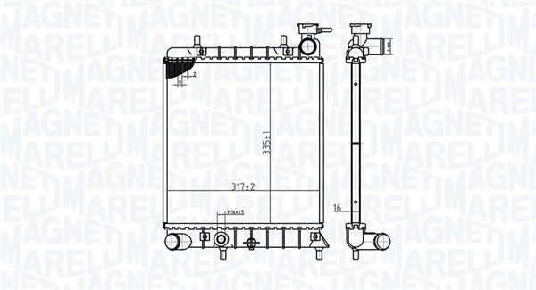 Magneti Marelli 350213174800 Радіатор, система охолодження двигуна