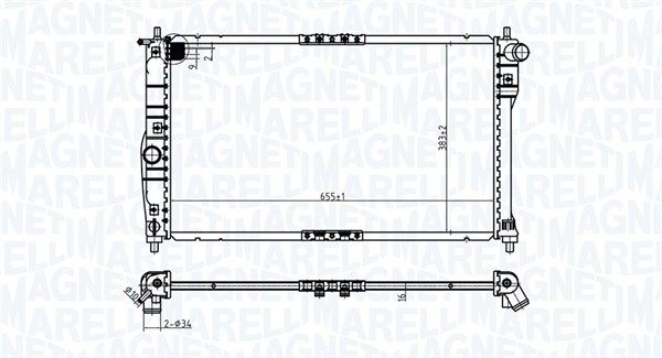 Magneti Marelli 350213174900 Радіатор, система охолодження двигуна
