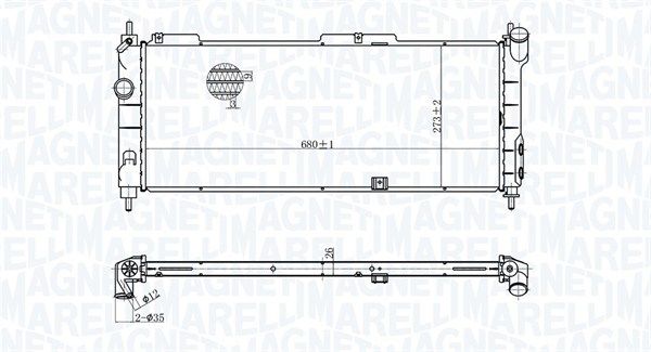 Magneti Marelli 350213175300 Радіатор, система охолодження двигуна