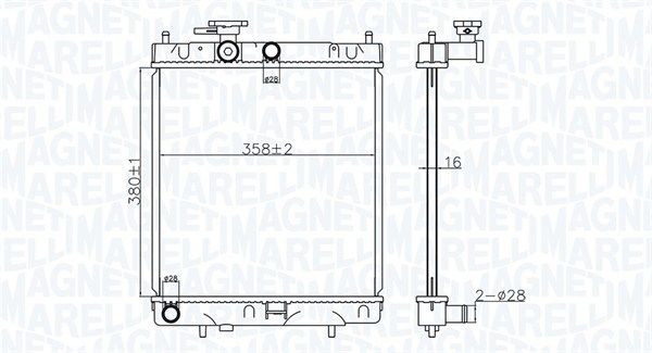 Magneti Marelli 350213176400 Радіатор, система охолодження двигуна