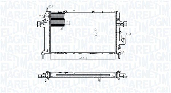 Magneti Marelli 350213176700 Радіатор, система охолодження двигуна