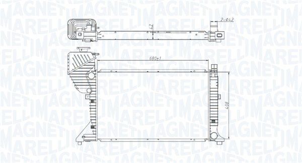 Magneti Marelli 350213177400 Радіатор, система охолодження двигуна