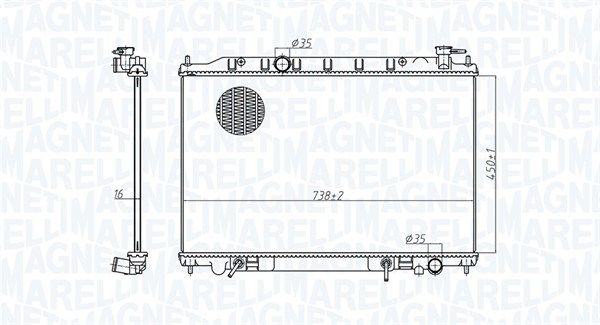 Magneti Marelli 350213179200 Радіатор, система охолодження двигуна