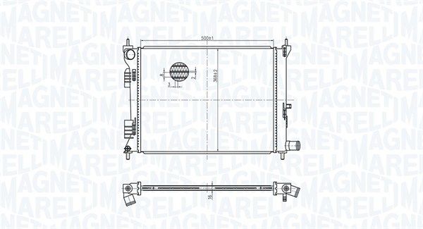Magneti Marelli 350213179500 Радіатор, система охолодження двигуна