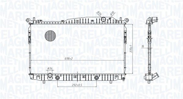 Magneti Marelli 350213179600 Радіатор, система охолодження двигуна