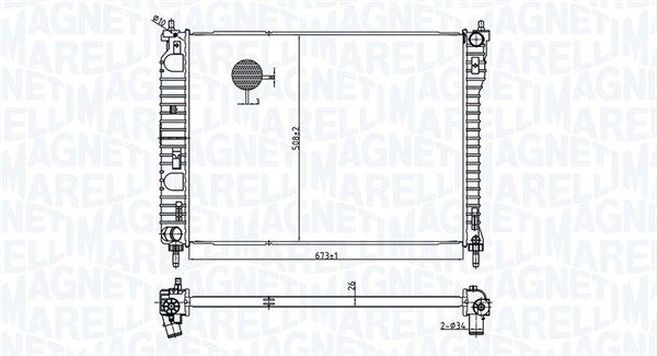 Magneti Marelli 350213179800 Радіатор, система охолодження двигуна