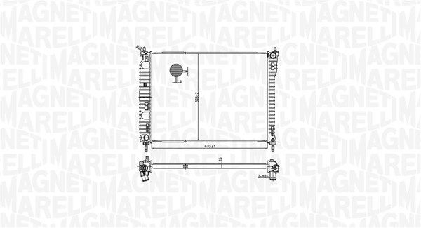 Magneti Marelli 350213179800 Радіатор, система охолодження двигуна