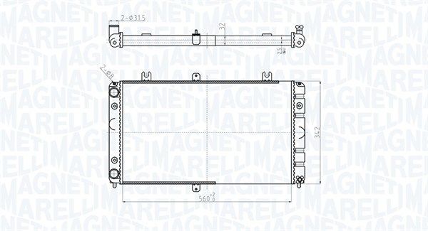 Magneti Marelli 350213181400 Радіатор, система охолодження двигуна