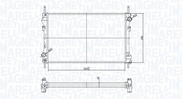 Magneti Marelli 350213183300 Радіатор, система охолодження двигуна