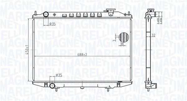 Magneti Marelli 350213183500 Радіатор, система охолодження двигуна
