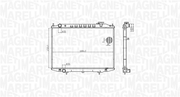Magneti Marelli 350213183500 Радіатор, система охолодження двигуна