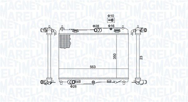 Magneti Marelli 350213184700 Радіатор, система охолодження двигуна