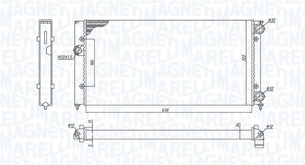 Magneti Marelli 350213185300 Радіатор, система охолодження двигуна