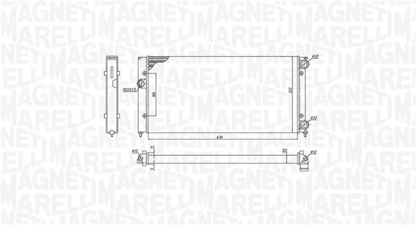 Magneti Marelli 350213185300 Радіатор, система охолодження двигуна