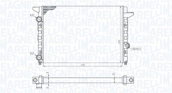 Magneti Marelli 350213185400 Радіатор, система охолодження двигуна