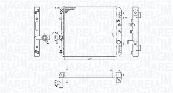 Magneti Marelli 350213186100 Радіатор, система охолодження двигуна