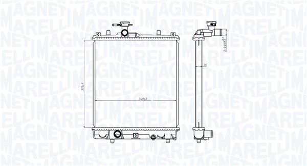 Magneti Marelli 350213186100 Радіатор, система охолодження двигуна