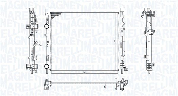 Magneti Marelli 350213186900 Радіатор, система охолодження двигуна
